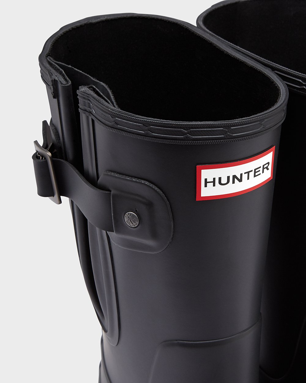 Mens Hunter Original Side Adjustable - Short Rain Boots Black - 5792-YXOEM